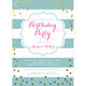 Gold Confetti Birthday Invitations Image 4 of 7